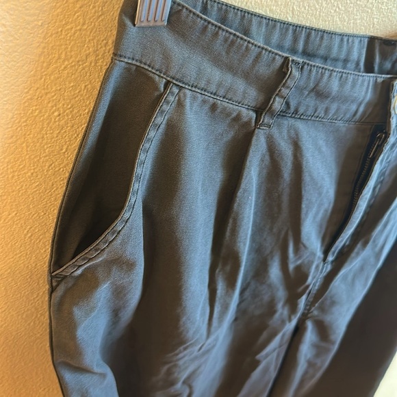 Double Zero Pleated High Rise Wide Leg Pants Black Pockets Womens Size Large - Picture 8 of 11